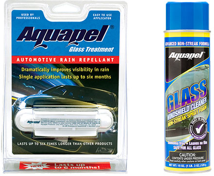 AQUAPEL Applicator Windshield Glass Treatment Water Rain Repellent Repels  Car Stealth Wiper Rain Trap Stealth Wiper